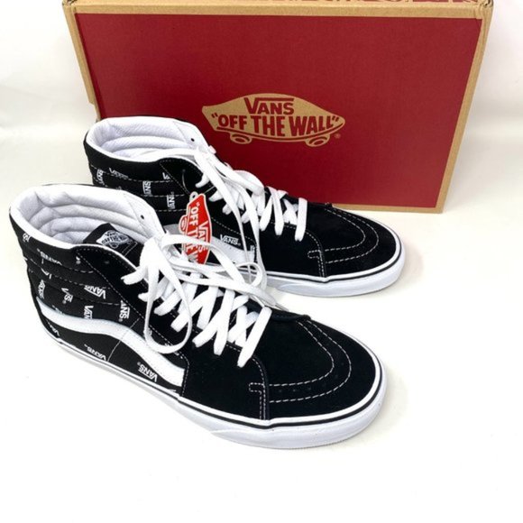 Vans Sk8 Hi Men's Size Canvas High Top Black Skateboarding White VN0A32QGQW7 - Picture 10 of 11